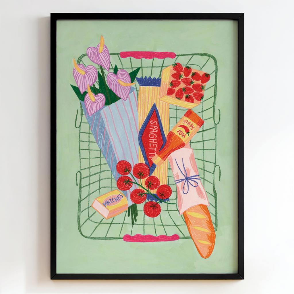"Market Day Basket" кошик із продуктами PS8482