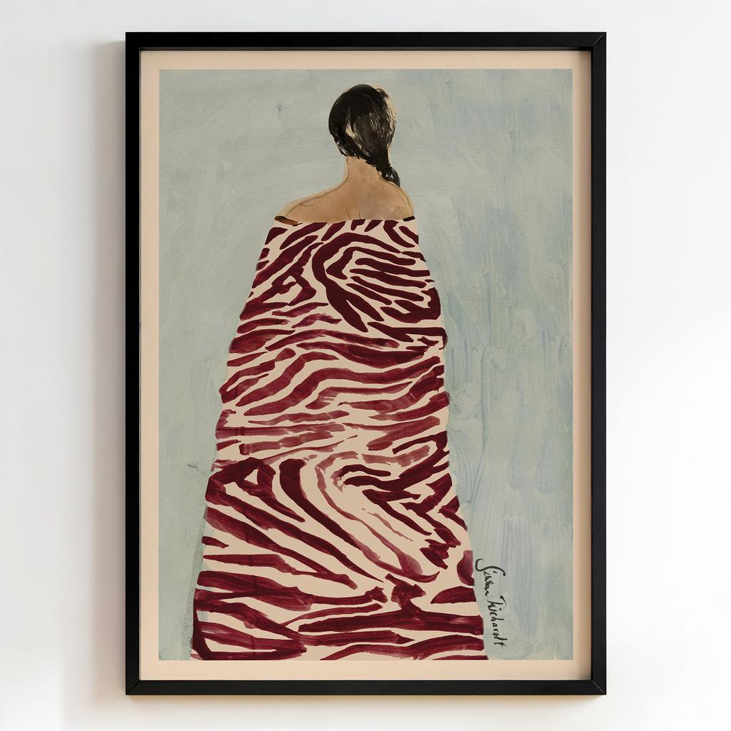 "Crimson Zebra Silhouette" жіночий силует PS8432