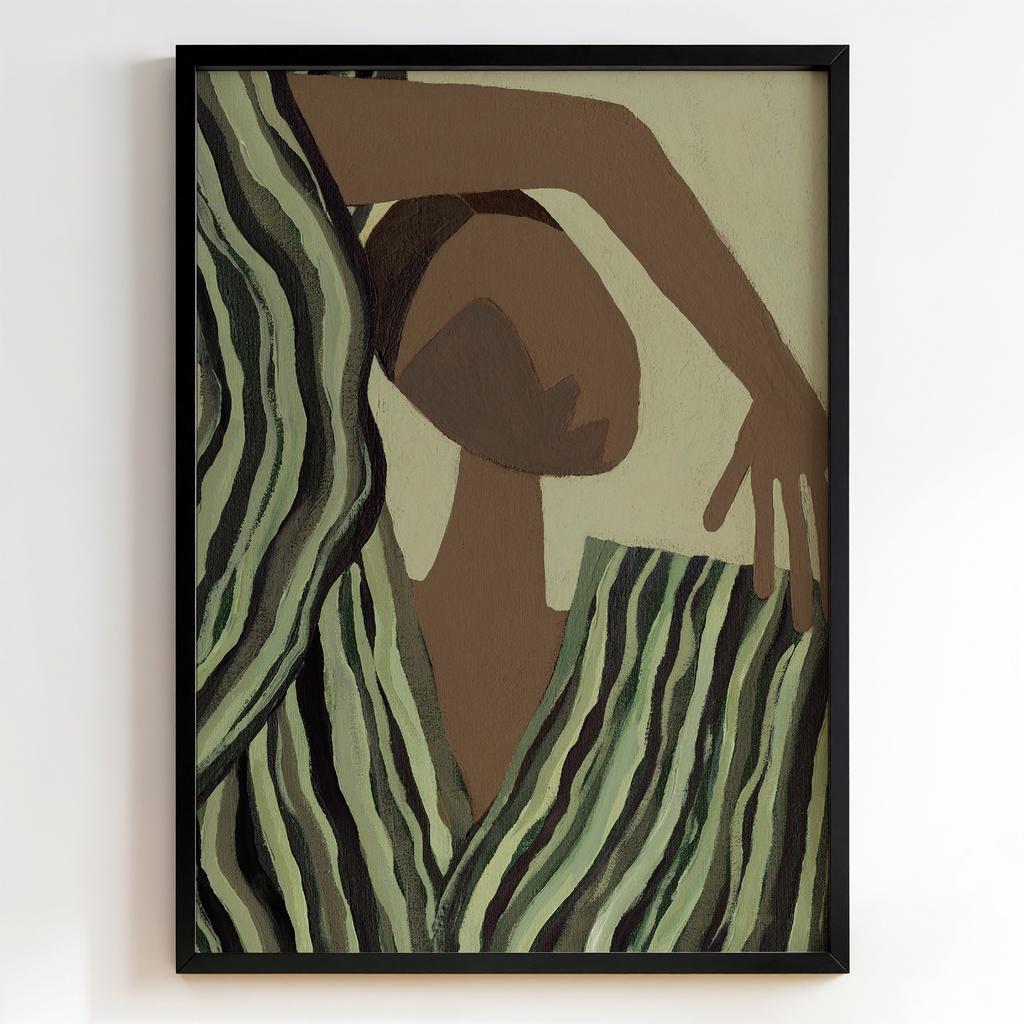 "Zebra Draped Figure" абстрактний жіночий образ PS8437
