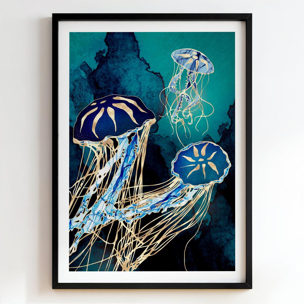 "Azure Jellyfish Drift" сині медузи PS8629