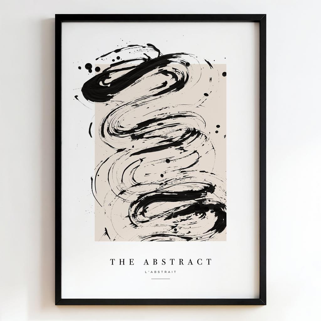 "The Abstract" чорно-біла абстрактна композиція PS7060