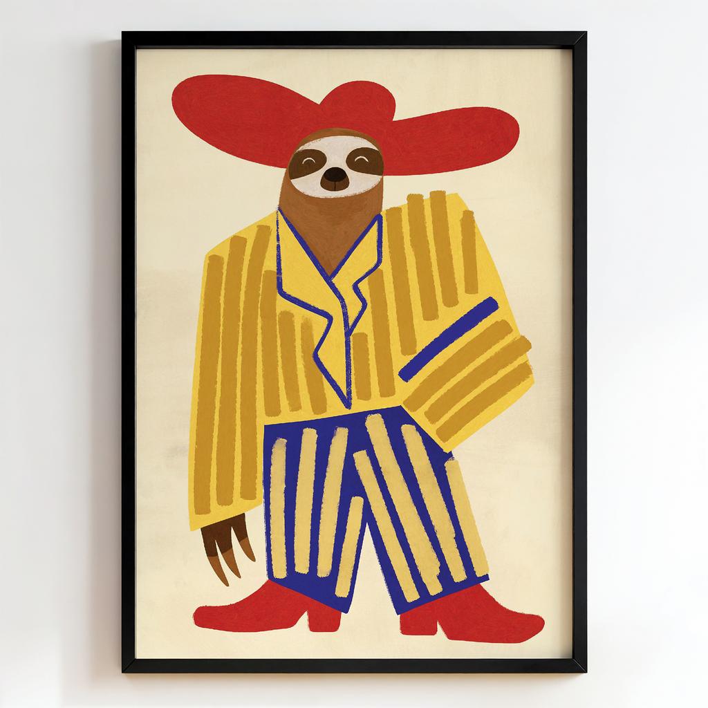 "Fashionable Sloth" лінивець у модному костюмі PS7070