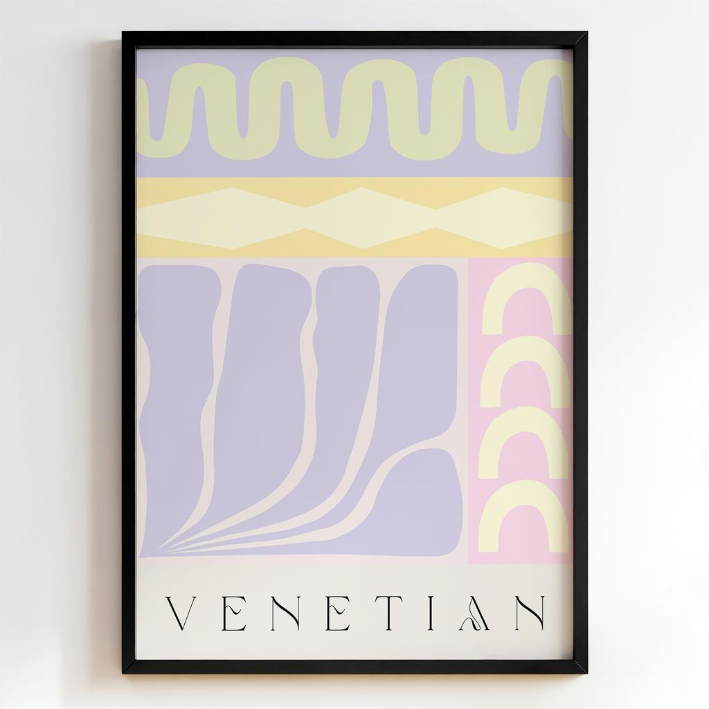 "Venetian Geometry No. 02" абстрактний геометричний постер PS7089