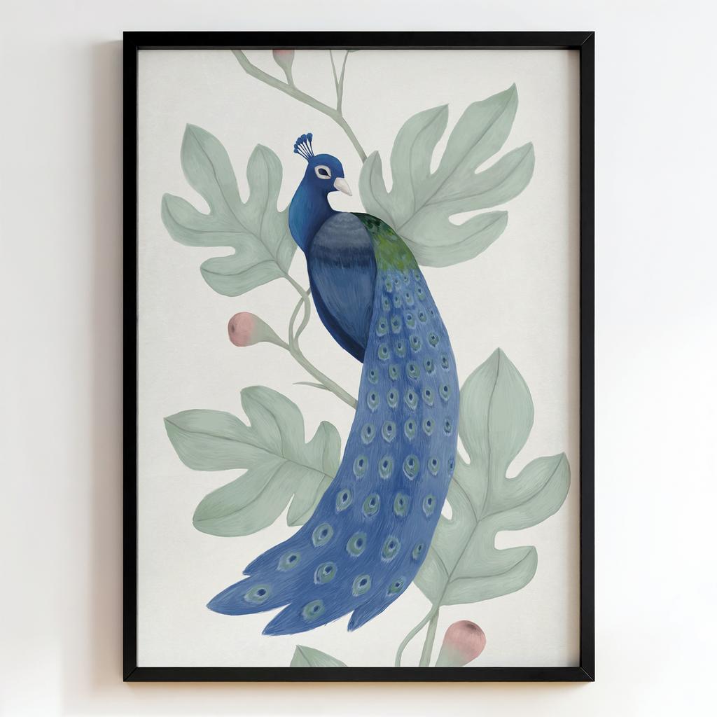 "Botanical Peacock Reverie" павич серед листя PS7485