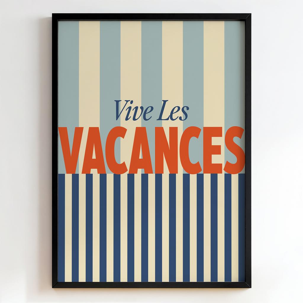 "Vive Les Vacances" французька літня типографіка PS7490