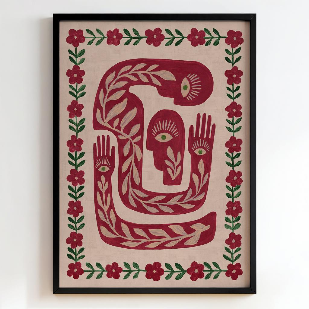 "Guardian Flora Faces" символічні фігури з квітами PS7493