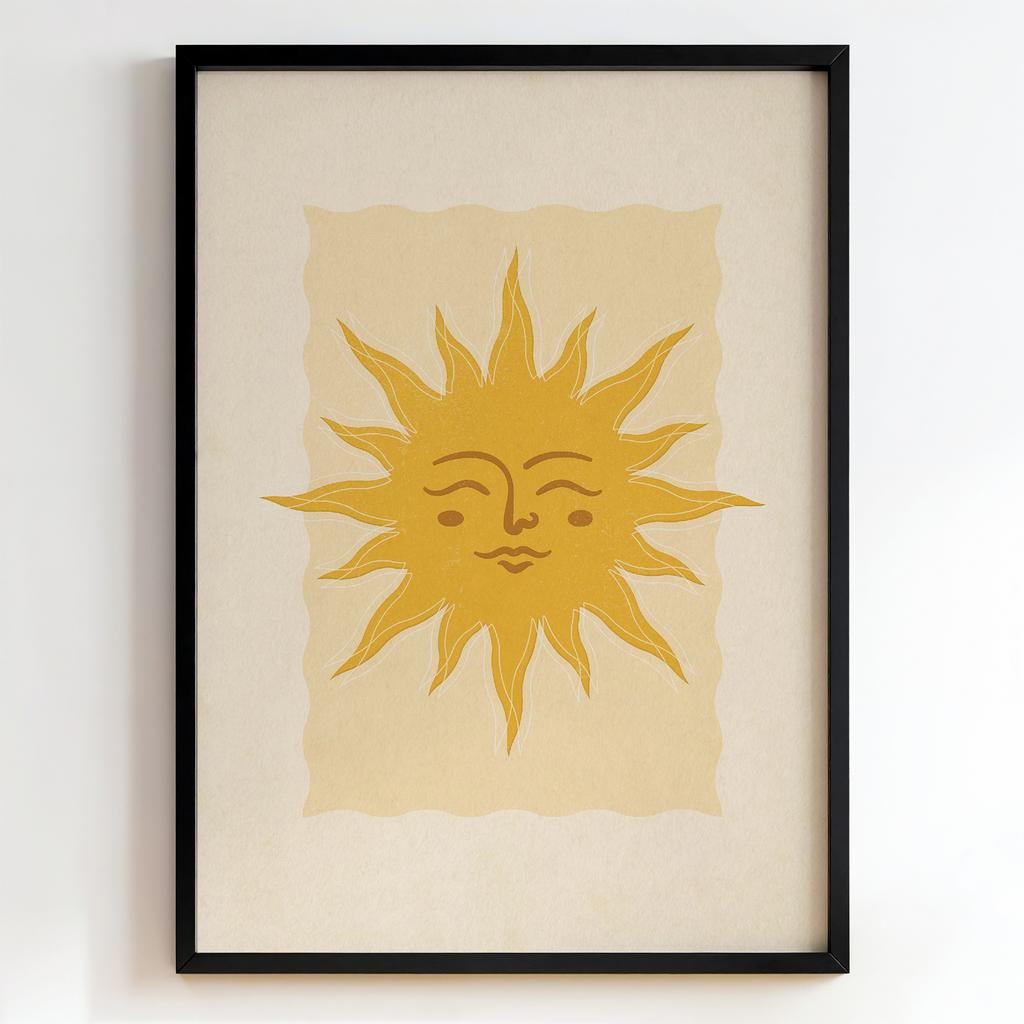 "Golden Celestial Sun" стилізоване сонце PS7494
