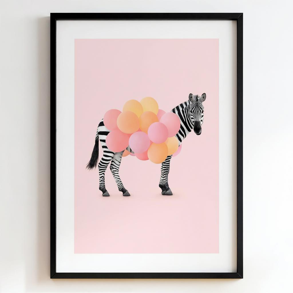 "Balloon Zebra" зебра з повітряними кульками PS7511