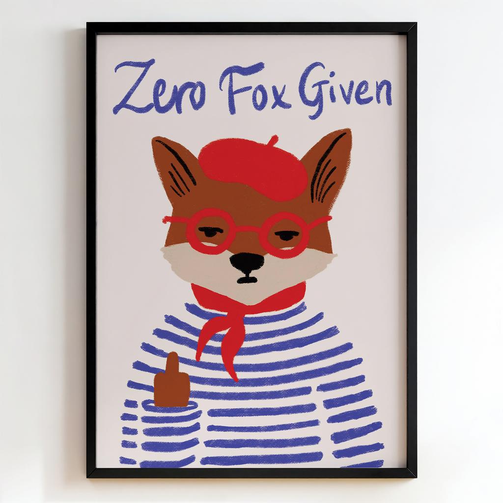 "Zero Fox Given" лис із написом PS7514