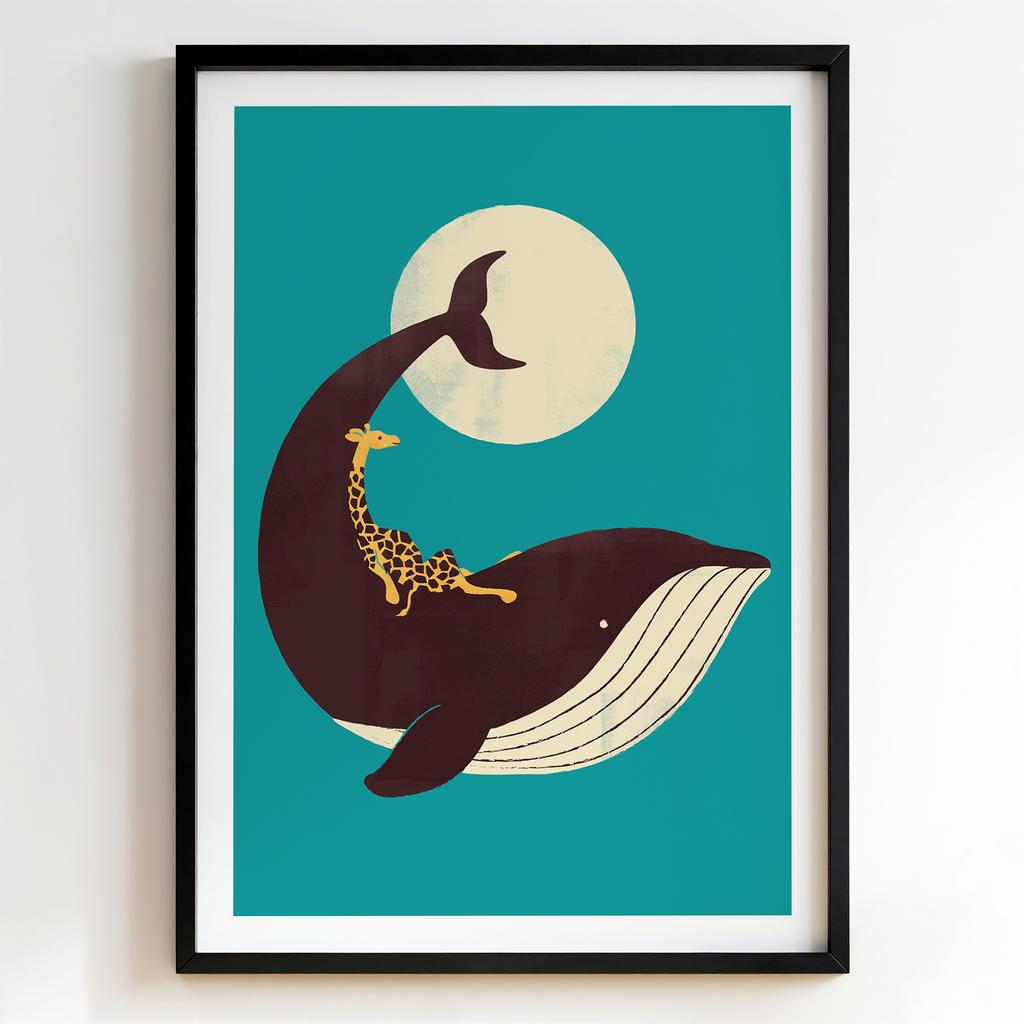 "Whale Carrying a Giraffe" кит із жирафом PS7523