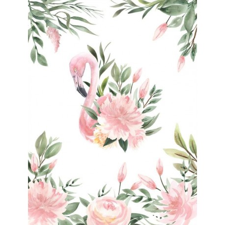 73.03.- Панель на одеяло - Фламинго