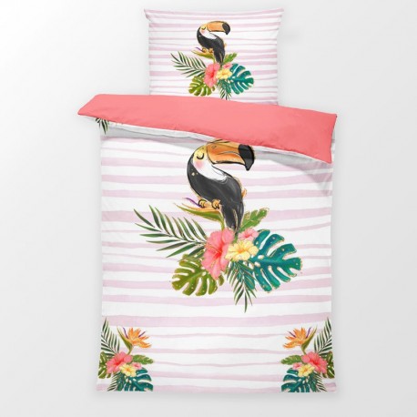 73.04.- Панель на одеяло - Гаваи, туканы