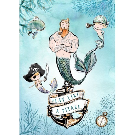 73.07.- Панель на одеяло - Капитан и пираты