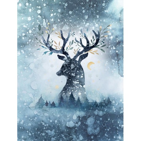 73.16- Панель на одеяло - Олень