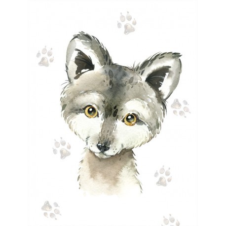 73.24.- Панель на одеяло - Волченок