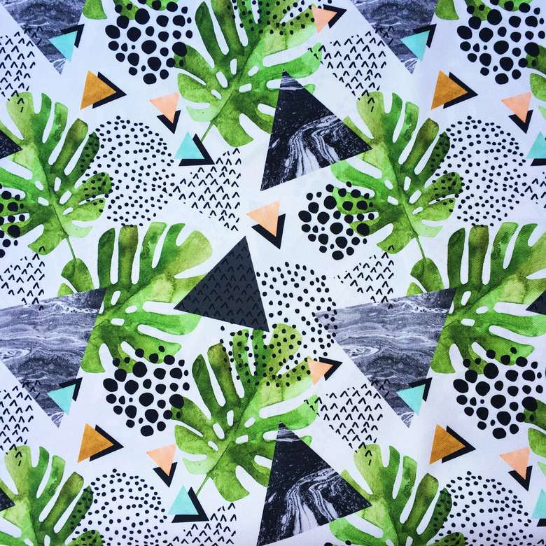 55.01. Водовідштовхувальна тканина - Монстера, трикутники