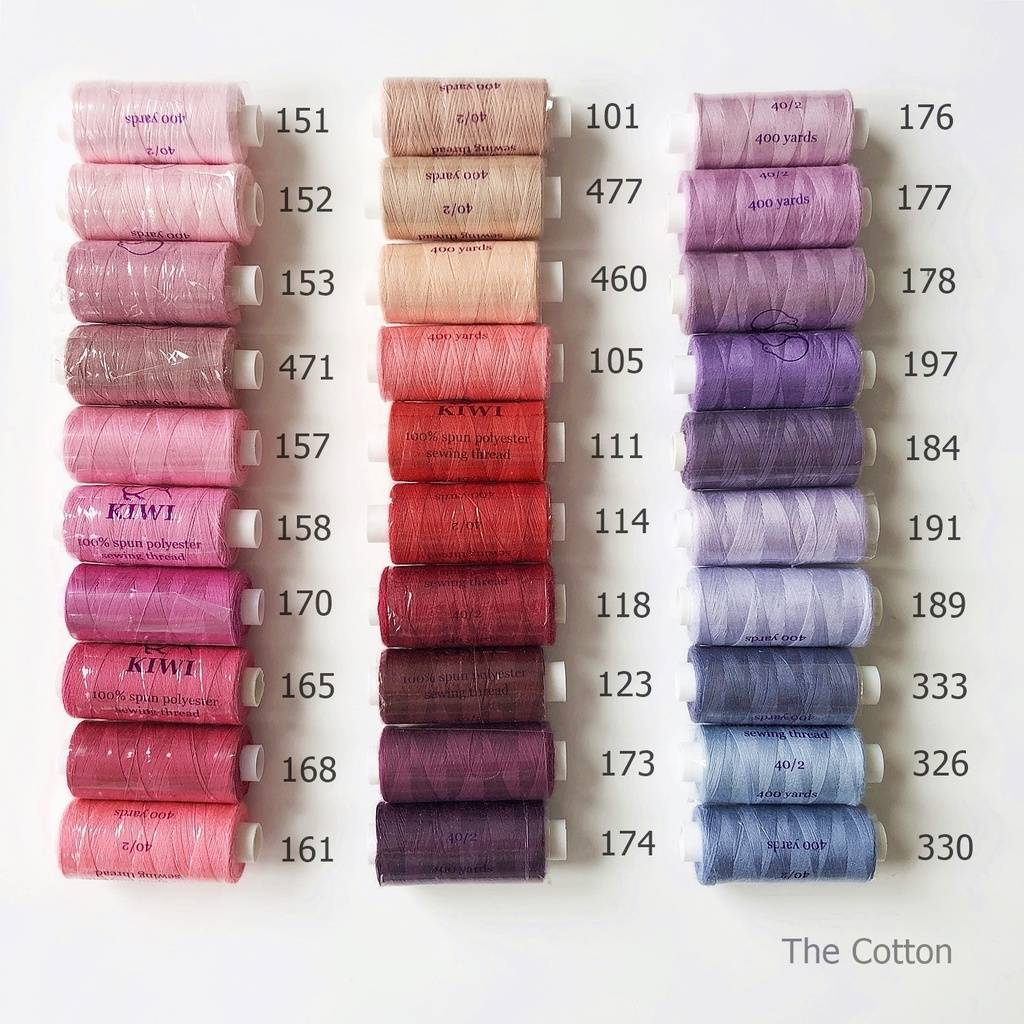 Нитки швейные универсальные сороковка - Палитра цветов №1 м-н The Cotton