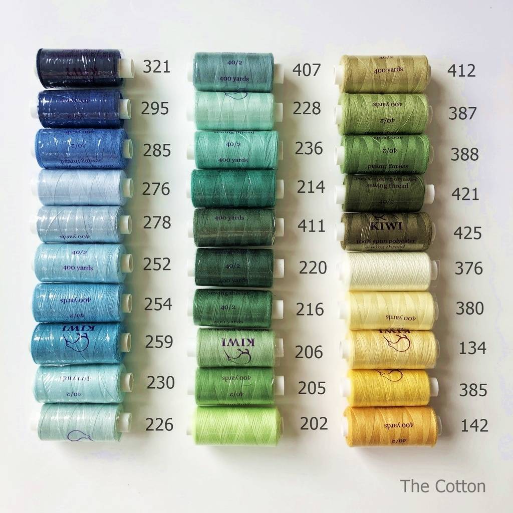 Нитки швейные универсальные сороковка - Палитра цветов №2 м-н The Cotton