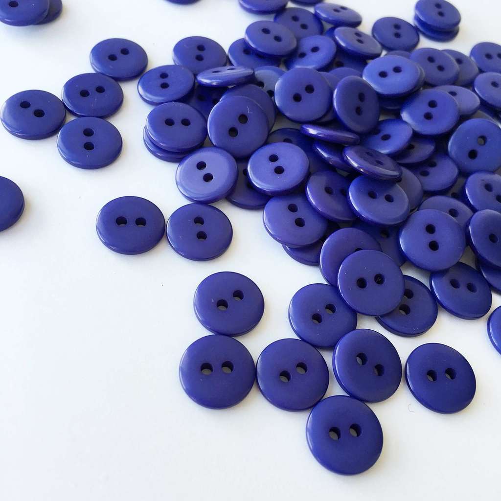 Пуговицы для шитья и рукоделия, пластиковые, 11 мм - Синий