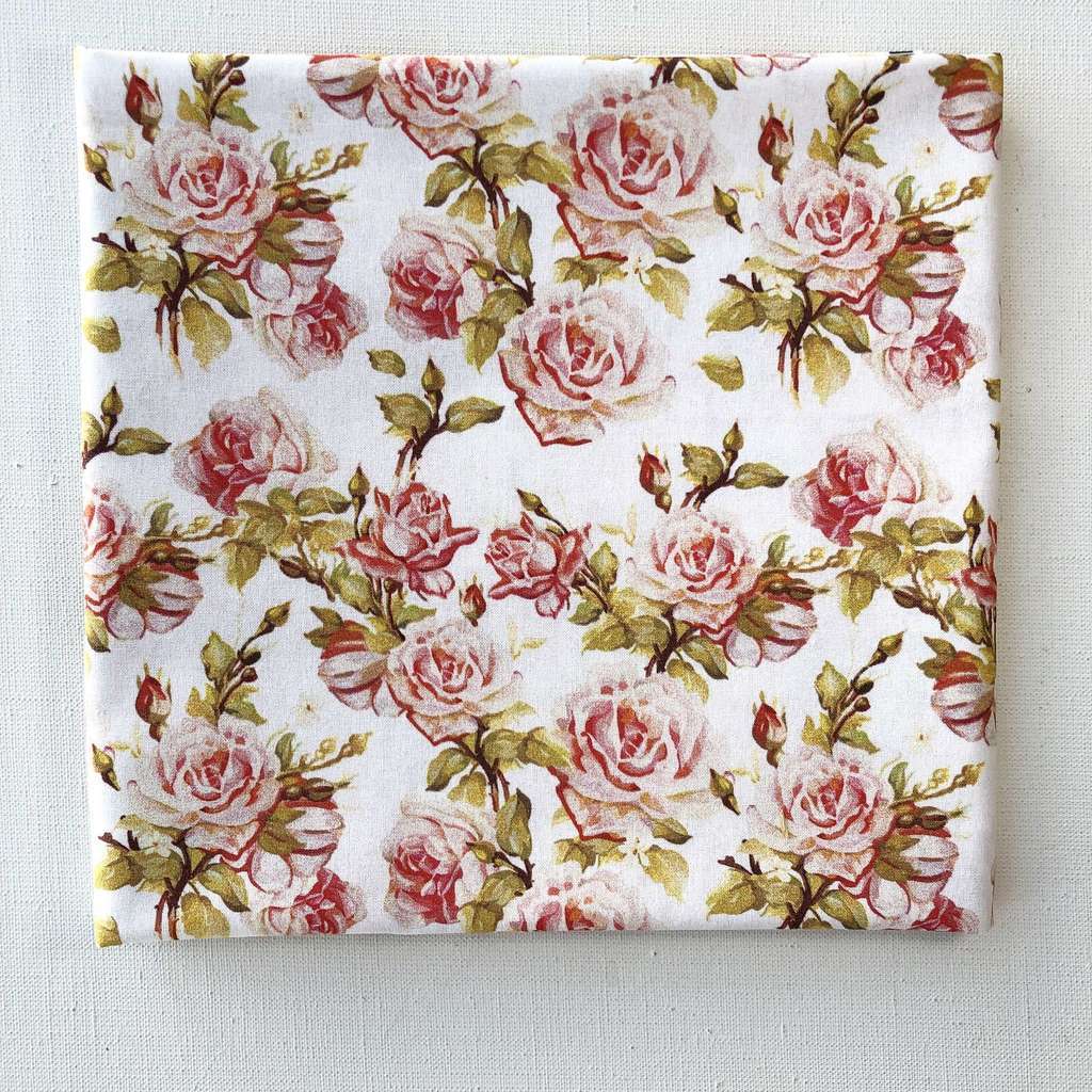 19.02. Відрізи - Коттон - Садові трояндочки з гірчичним листям