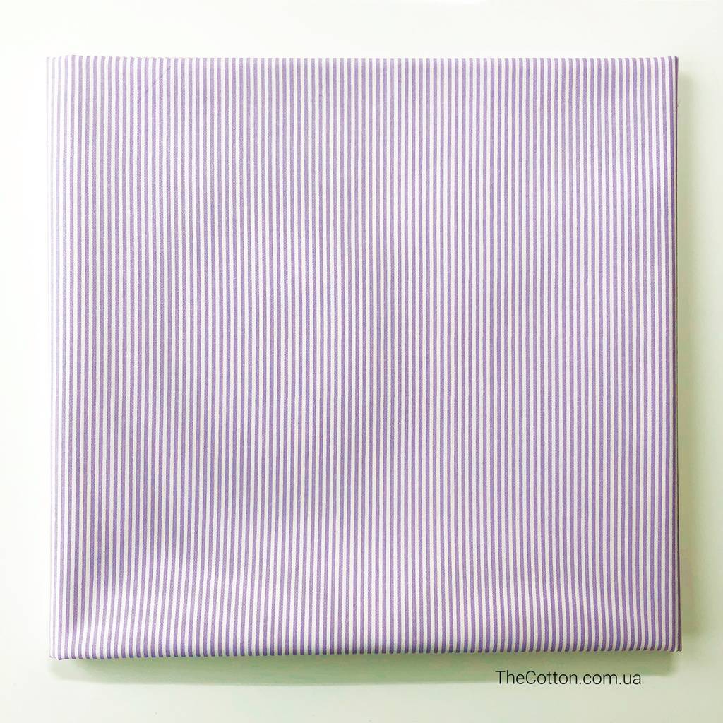 14.122.1. Відрізи бавовни - Сатин - Смужка макарони, бузкова