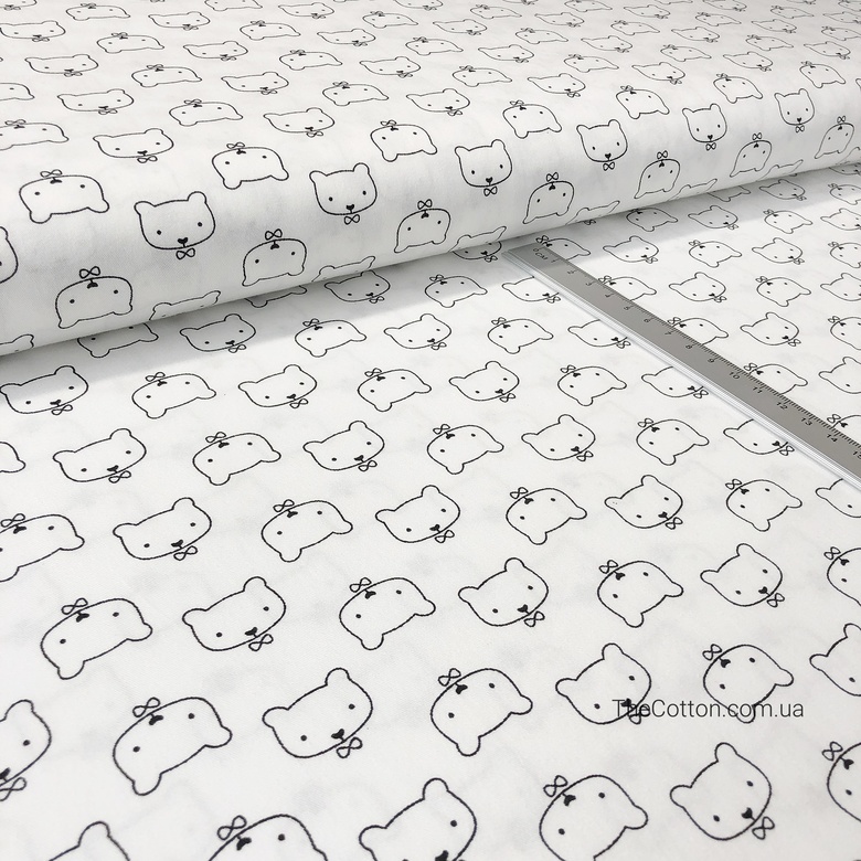 14.345.2. Бавовна Сатін - Мишутки на білому