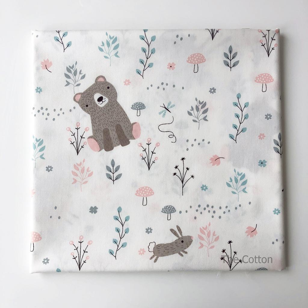 14.375. Лоскути - Сатин - Тварини на галявині