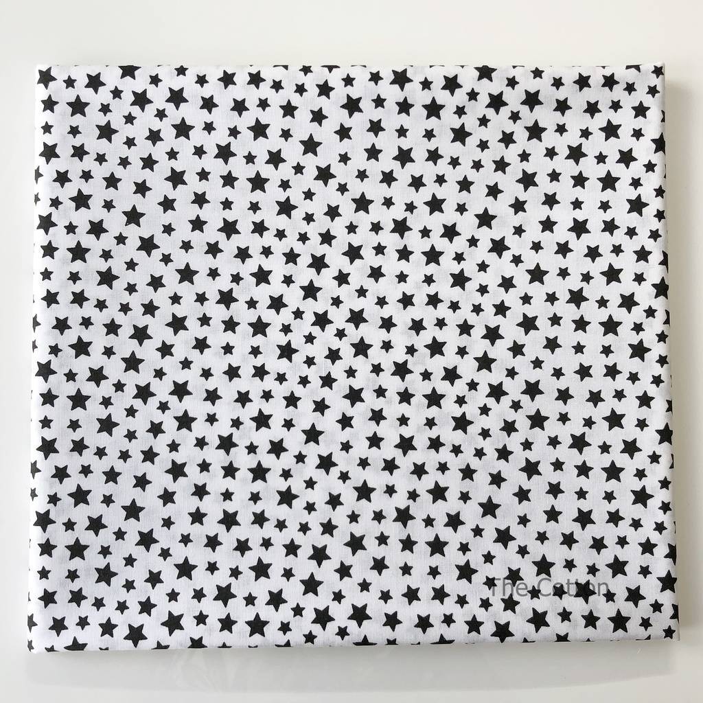 17.134.2. Відрізи бавовни - Бязь - Густі зірочки на білому