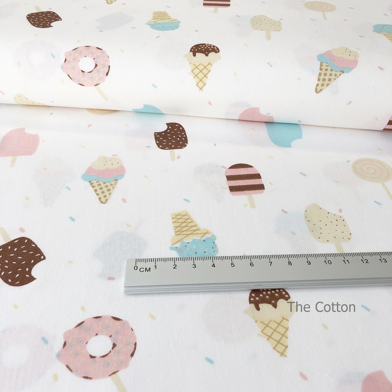 14.501. Відрізи бавовни – Сатин – Морозиво та пончики на молоці