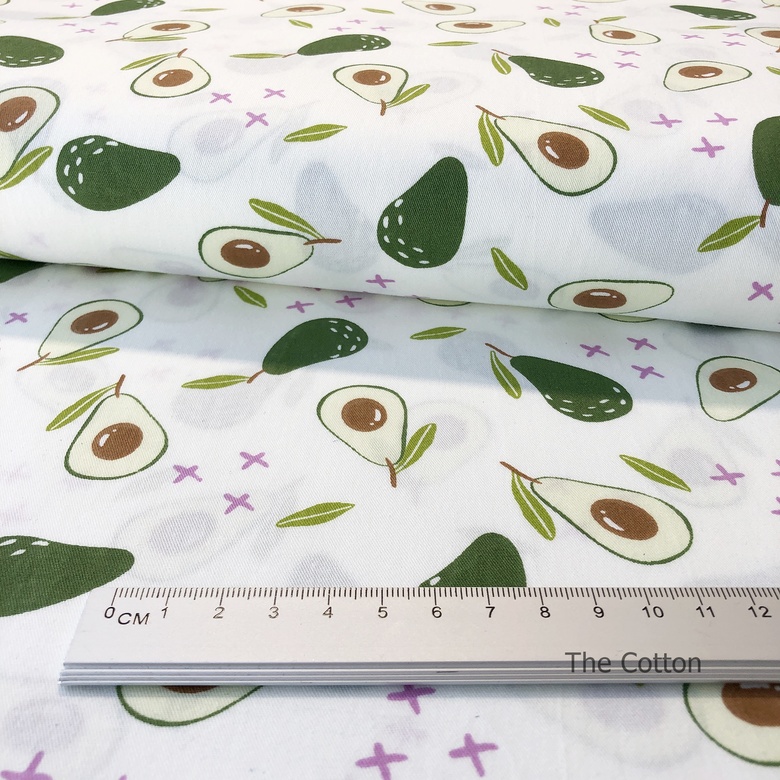 14.265. Відрізи бавовни - Сатин - Авокадо на молочному
