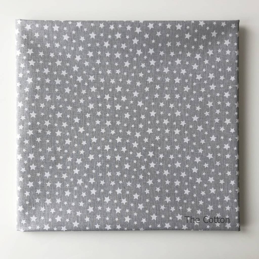 Ткань хлопок - бязь Густые звездочки на сером