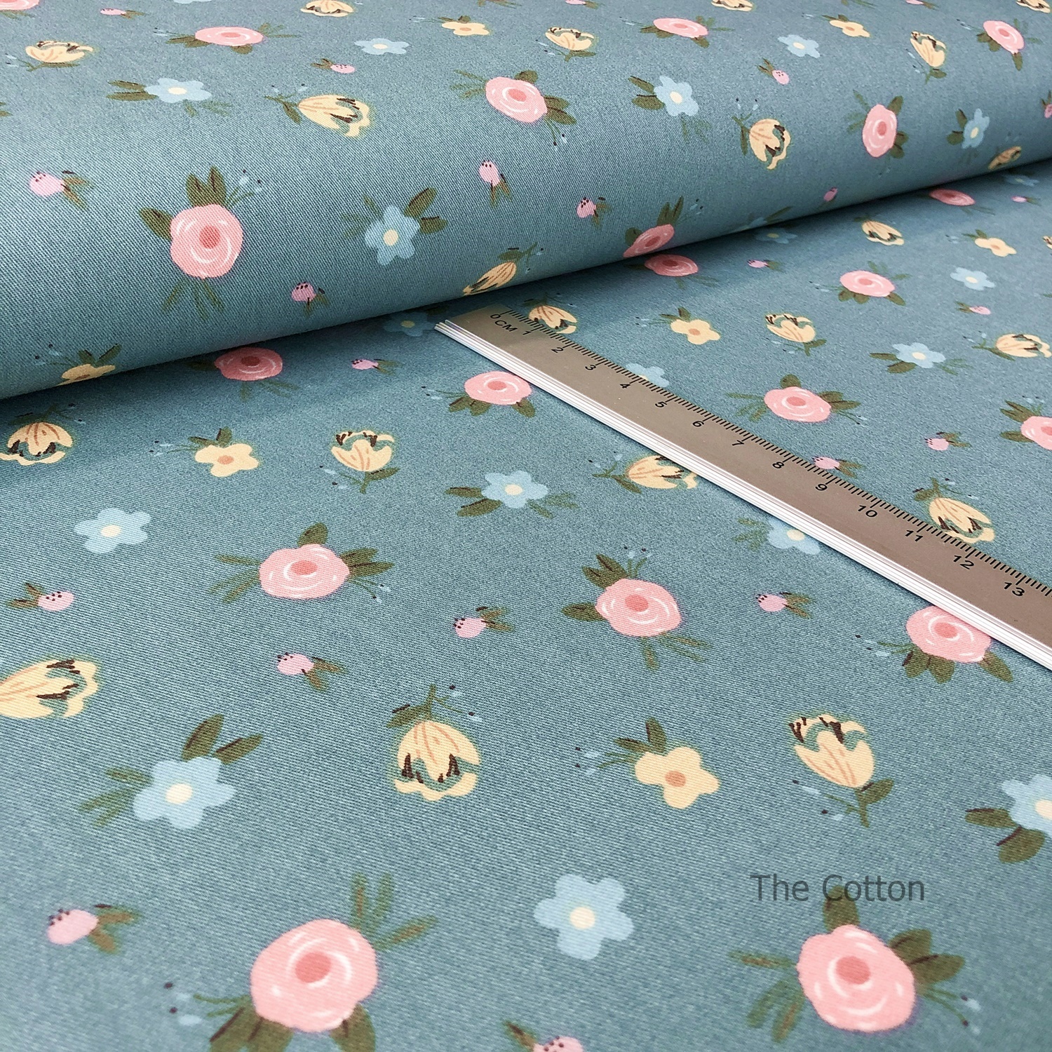 14.280.2. Бавовна Сатин - Квіточки різні на морському