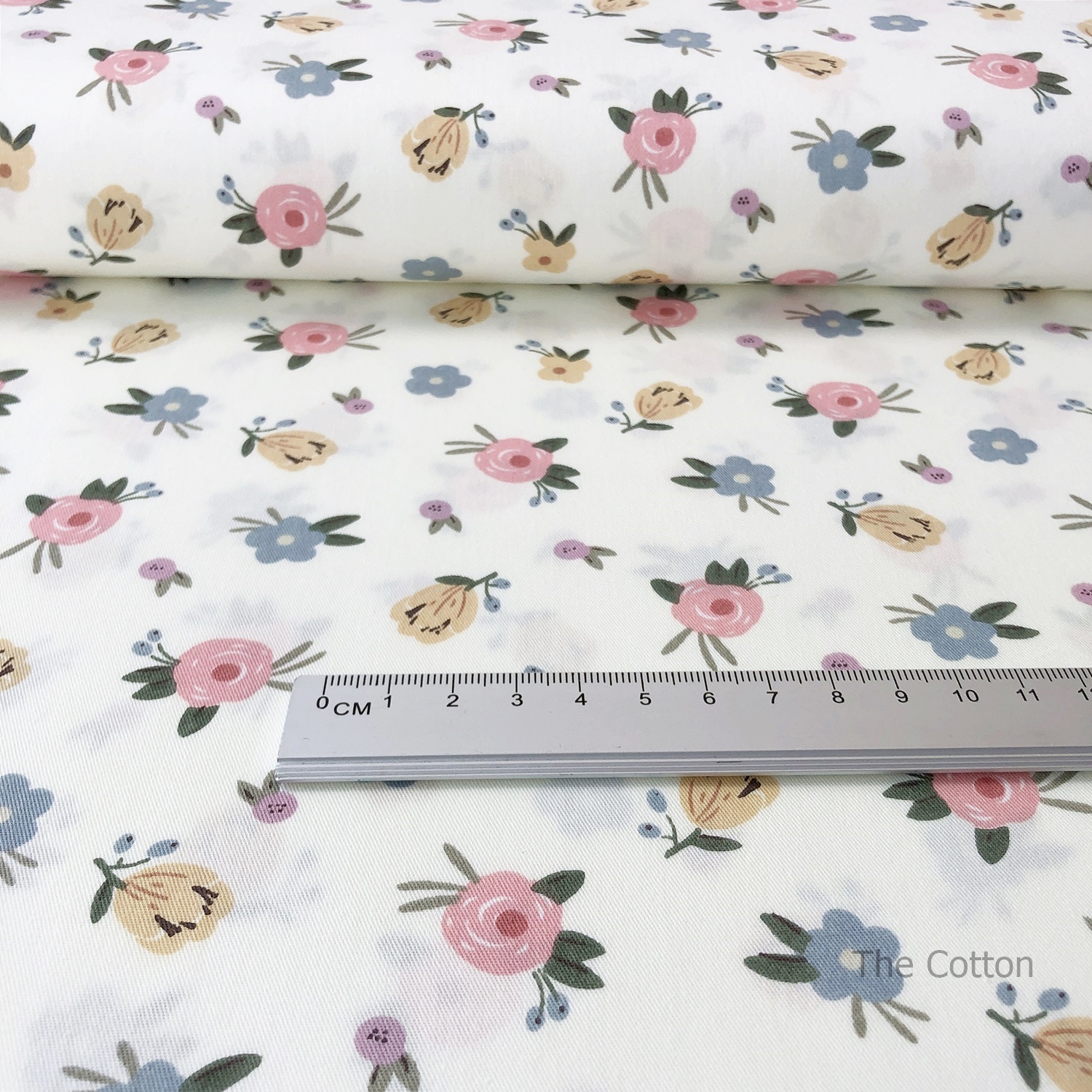 14.280.1. Бавовна Сатин - Квіточки різні на молочному