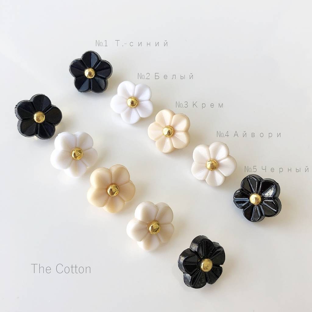 Пуговицы для платья, блузки, в форме цветка