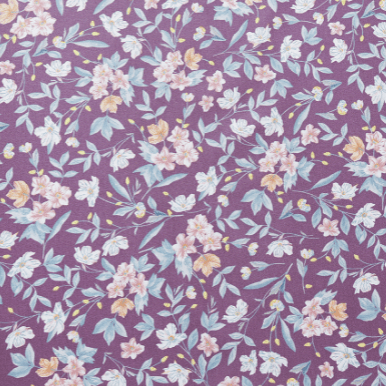 14.286.2. Відрізи бавовни - Сатин - Клематиси на ліловому
