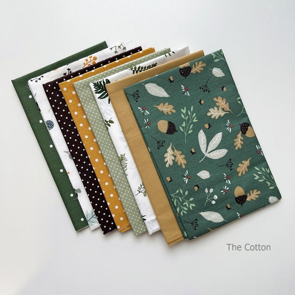 Набір тканин для печворку, для шиття та рукоділля - Жолуді