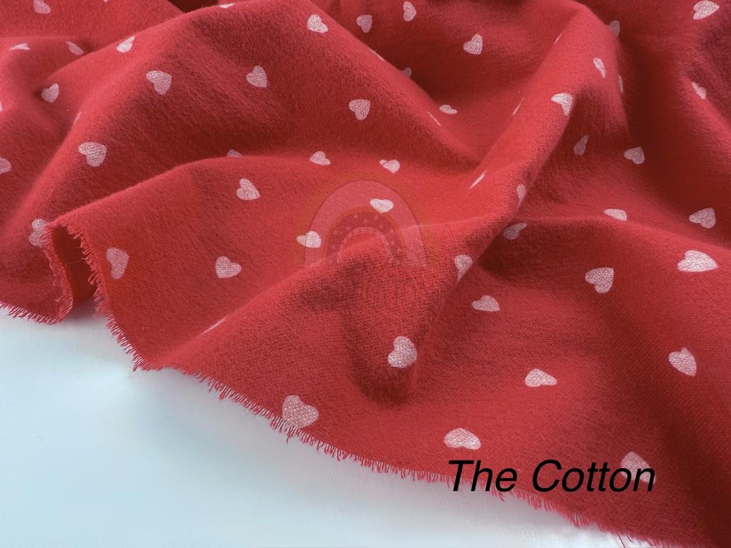 Фланель - Сердця дрібні на червоному
