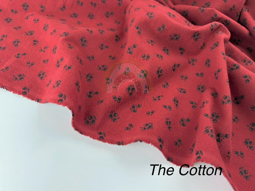 Фланель - Квіти чорні на винному