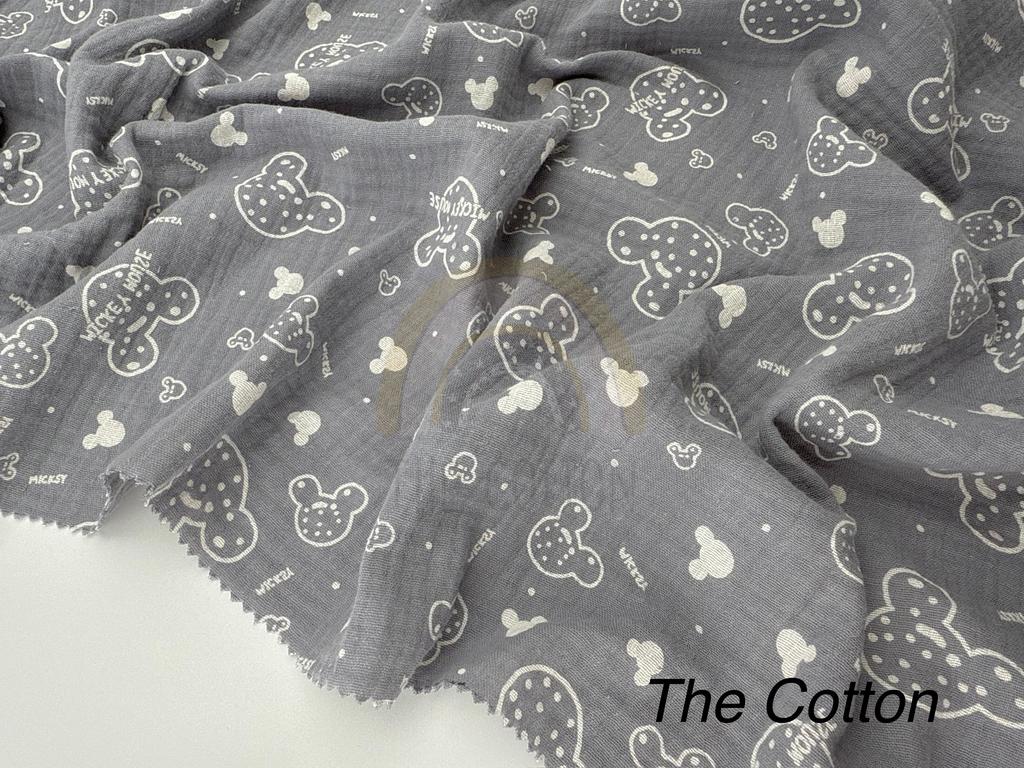 Муслін - Міккі Мауси  на сірому