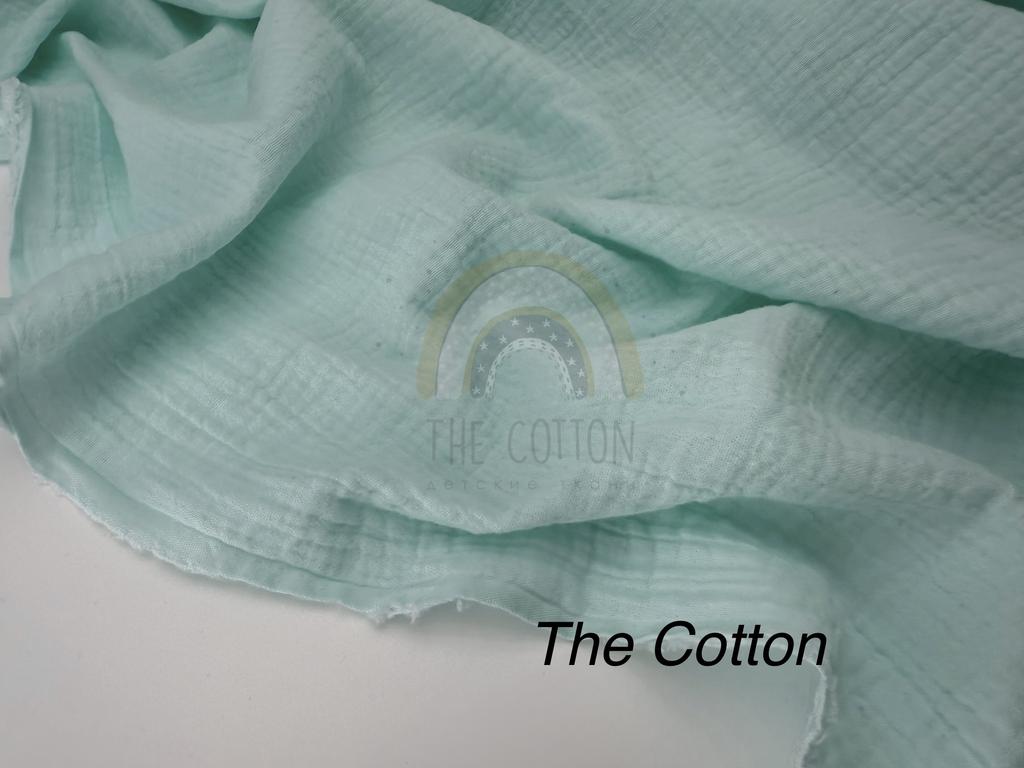 Муслін двошаровий - Однотон  м'ятний (11)