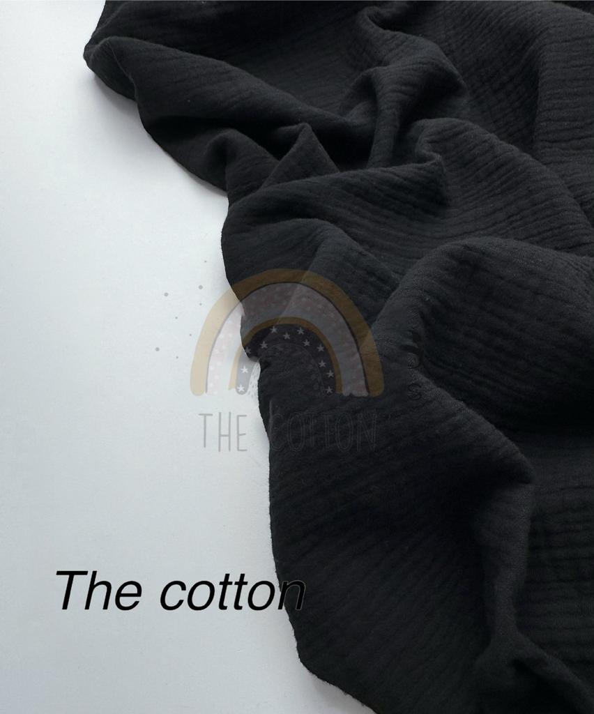 Муслін двошаровий - Чорний (01)