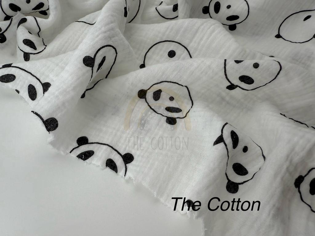 Муслін - Звірі мордочка панди на молочному