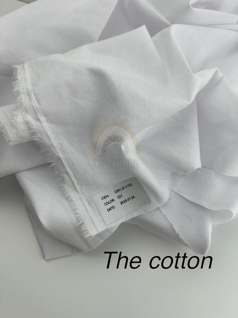 Батист підкладочний - Однотон молочний CIRCLE 102-C02