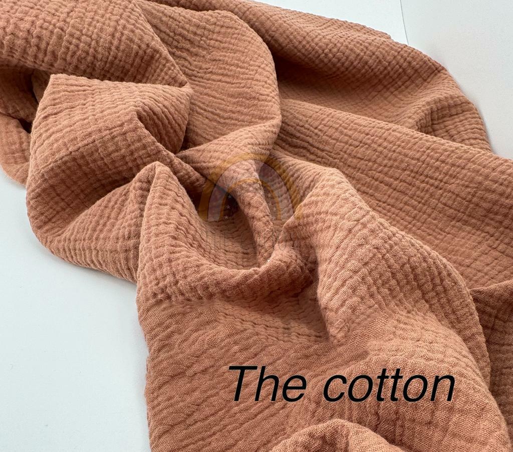 Муслін двошаровий - Однотон  світло-коричневий (76)