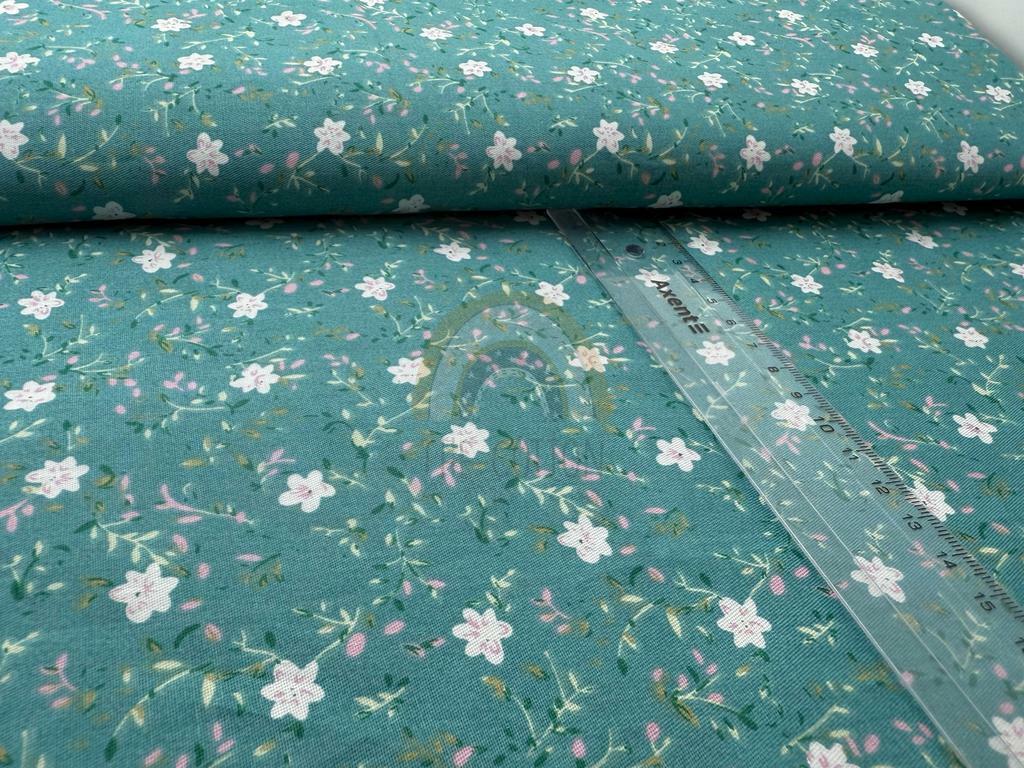 Бавовна Сатин - Квіти польові на темно-блакитному SP 1046