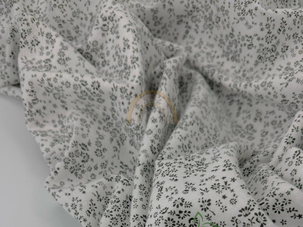 Фланель - Тепла бавовна - Квіти ромашкове поле на білому