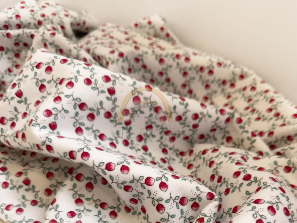 Фланель - Квіти тюльпани на білому