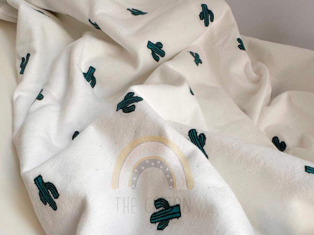 Фланель - Кактуси на молочному