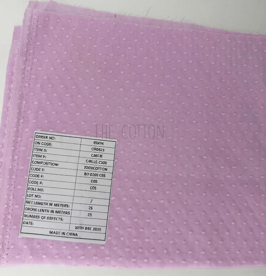 Батист вишивка - Однотон мушка ліловий BO 0203 С 05