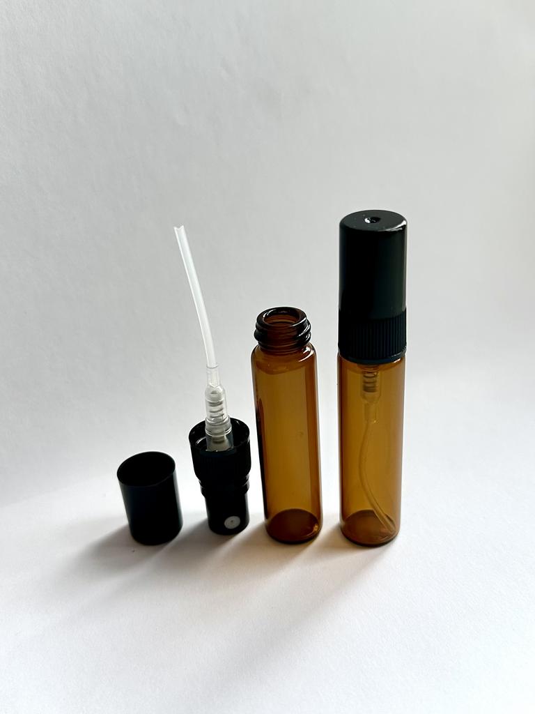 Скляна бурштинова колбочка 5мл